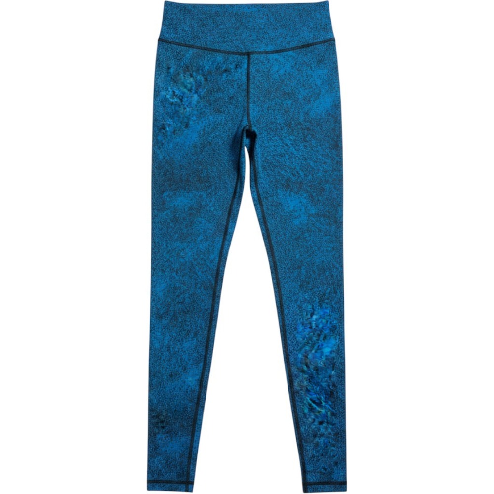 Lululemon Wunder Under High Rise Leggings Blue Black‎ Static Space Dye Size 4